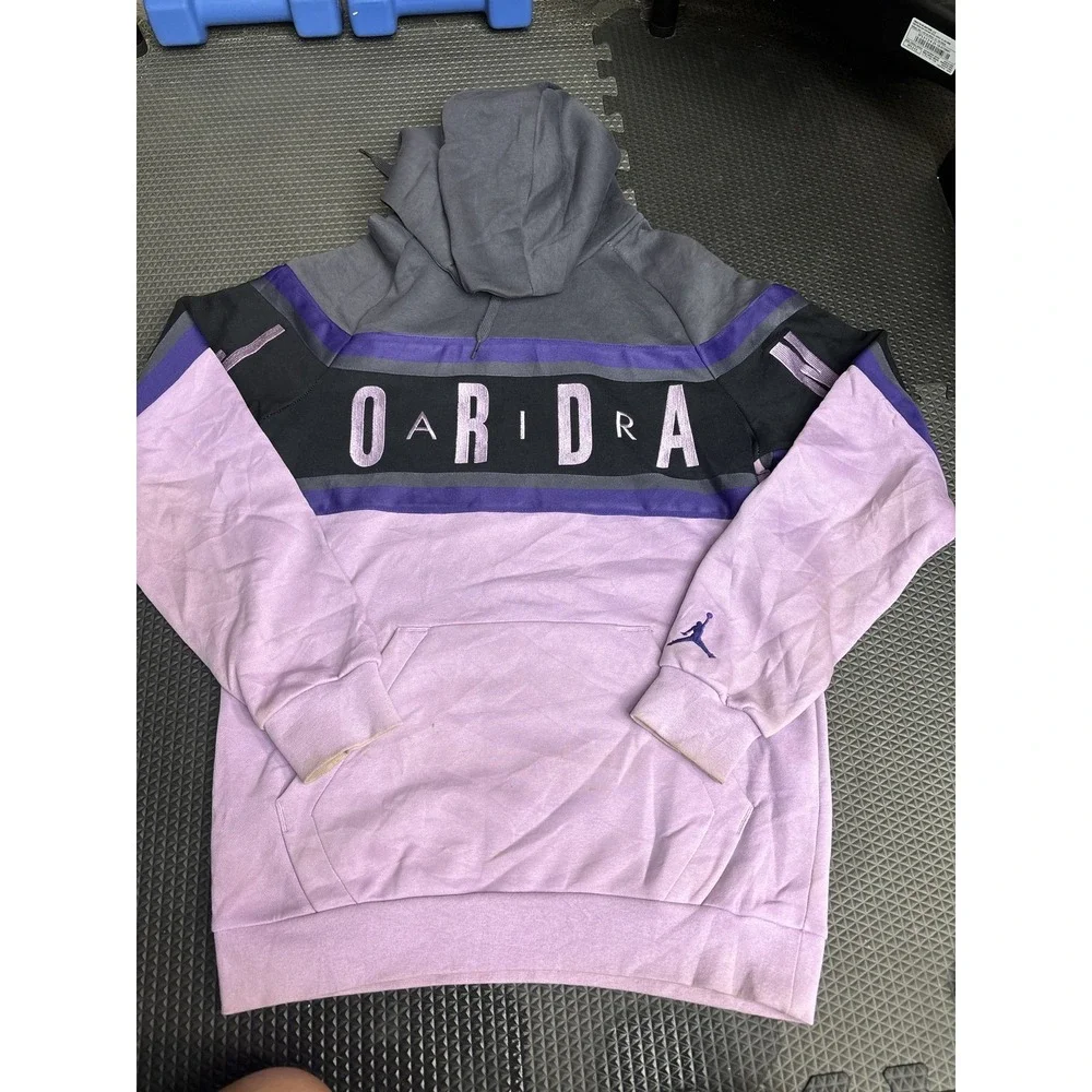 Jordan Jumpman Pullover Hoodie Men's Size S Lavender Gray Black Purple